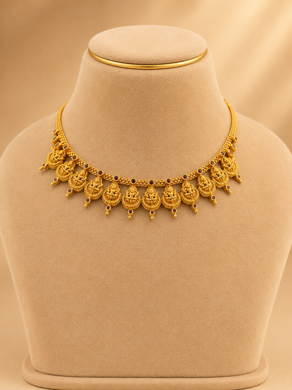 Short Necklace in 92.5 Silver Gold Polish (9796)