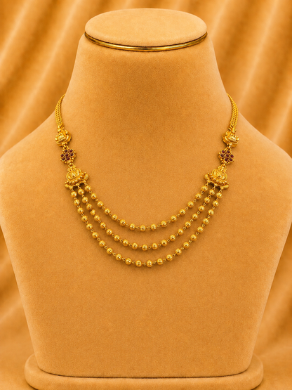 Beads Chain Fancy in 92.5 Silver Gold Polished(6776)