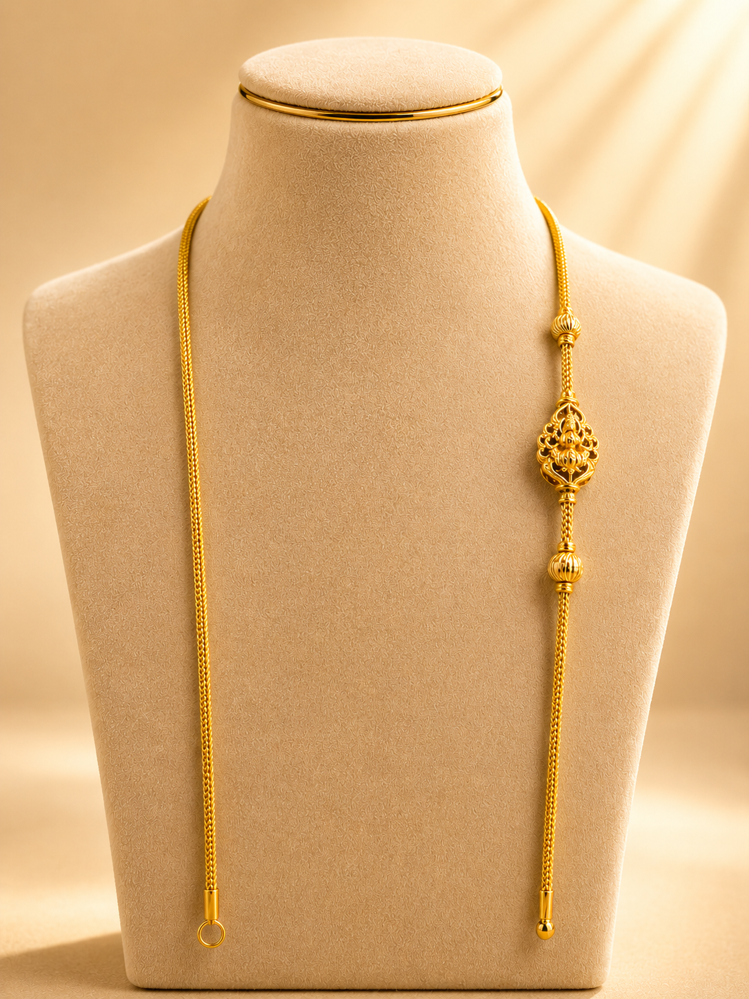 MOP MANGALYA / MANGALSUTAR CHAIN 92.5 SILVER GOLD POLISHED (4568)