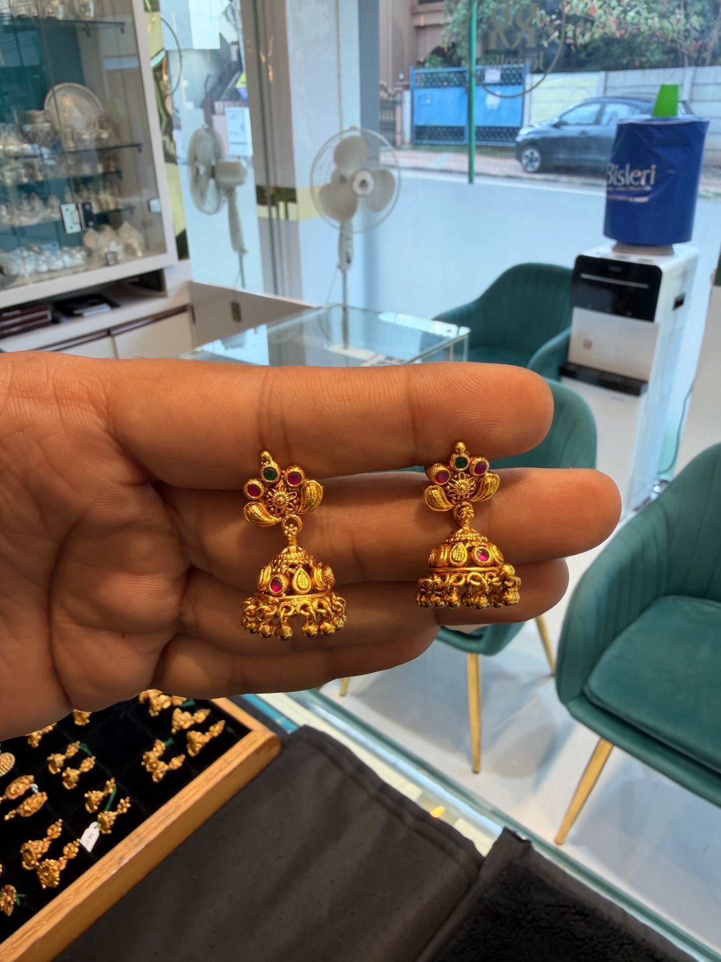 JUMKI 92.5 SILVER GOLD POLISHED BIG SIZE (51243)