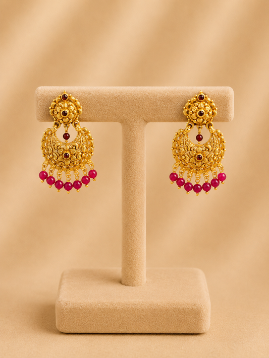 Silver Gold-Polished Jhumki Earrings – Bold
