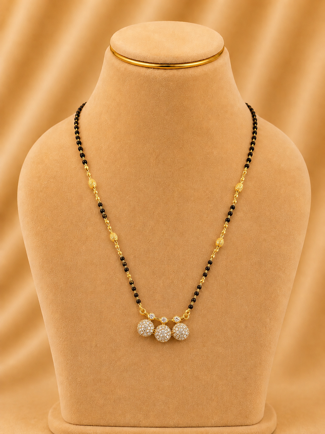 MANGALYA / MANGALSUTAR FANCY CHAIN 92.5 SILVER GOLD POLISHED (4588)