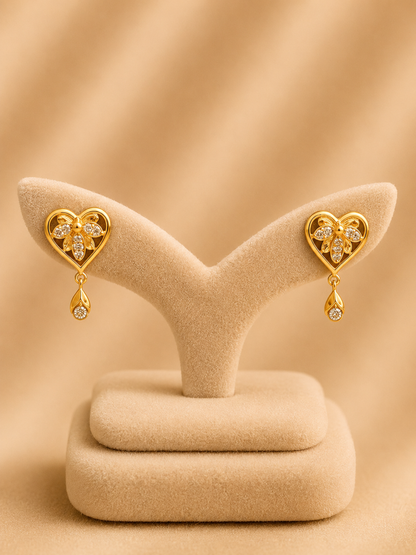 EARINGS/TOPS 92.5 SILVER GOLD POLISHED (1031)