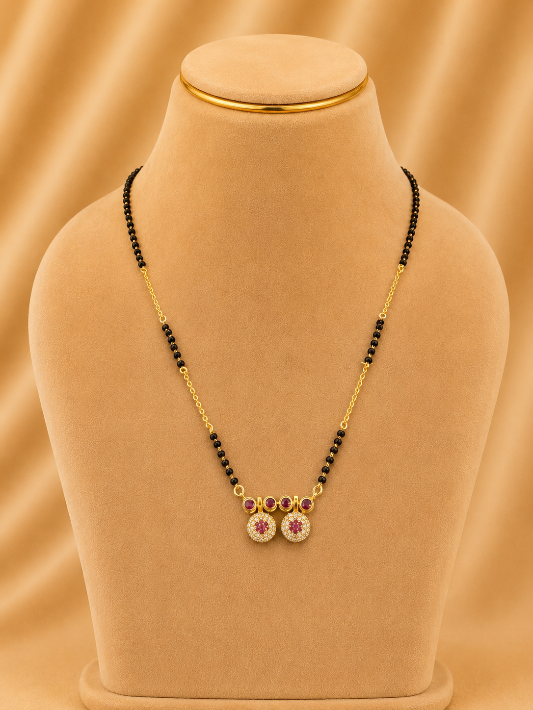 MANGALYA / MANGALSUTAR FANCY CHAIN 92.5 SILVER GOLD POLISHED (4589)