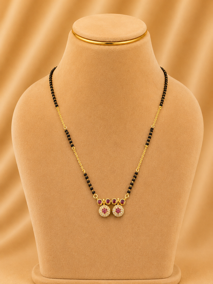 MANGALYA / MANGALSUTAR FANCY CHAIN 92.5 SILVER GOLD POLISHED (4589)