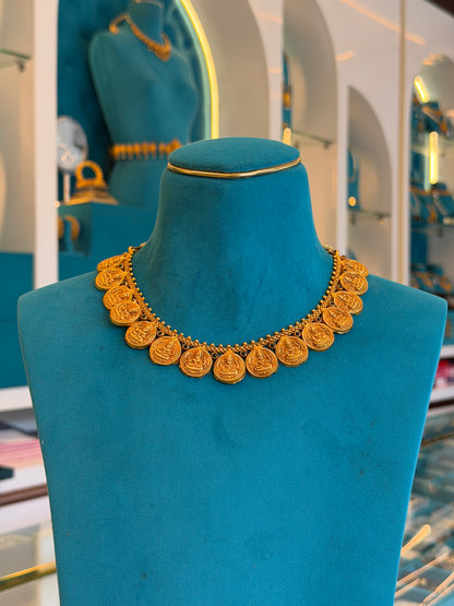 Short Necklace in 92.5 Silver Gold Polish (9823)