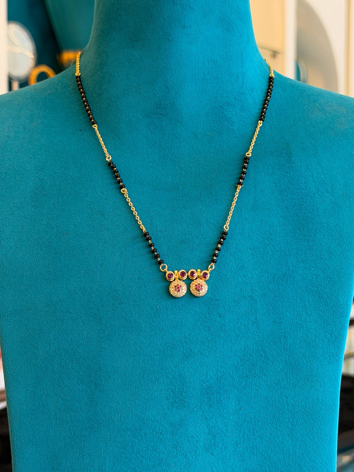 MANGALYA / MANGALSUTAR FANCY CHAIN 92.5 SILVER GOLD POLISHED (4589)
