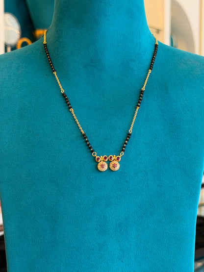 MANGALYA / MANGALSUTAR FANCY CHAIN 92.5 SILVER GOLD POLISHED (4589)