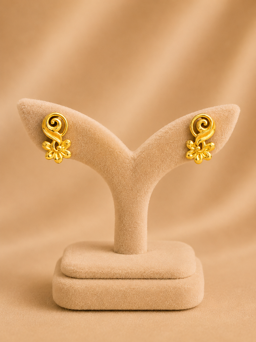 EARINGS/TOPS 92.5 SILVER GOLD POLISHED (1019)