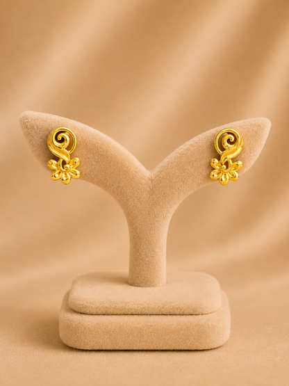 EARINGS/TOPS 92.5 SILVER GOLD POLISHED (1019)