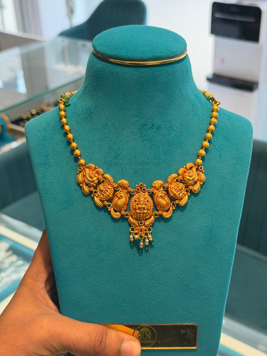 Short Necklace 92.5 Silver Gold Polish (9780)