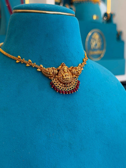 Short Necklace 92.5 Silver Gold Polish (9785)