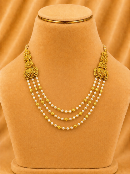 Beads Chain Fancy in 92.5 Silver Gold Polished(6779)
