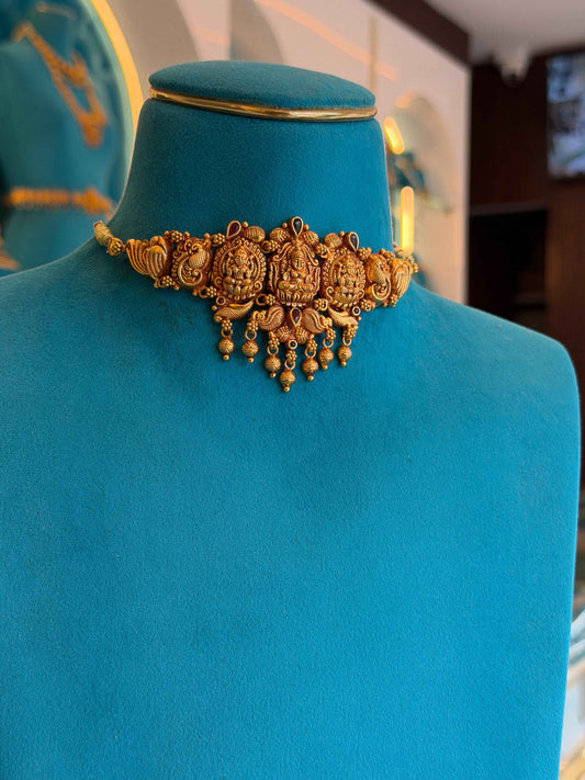 Short Choker/ Bajuband in 92.5 Silver Gold Polish (9812)