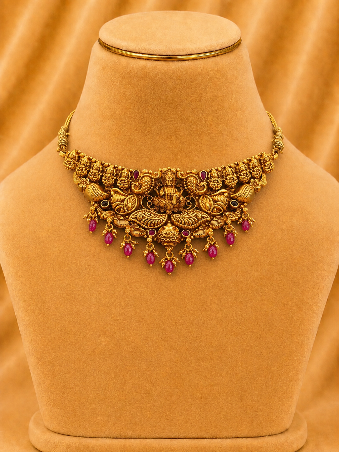 Short Choker in 92.5 Silver Gold Polish (9848)