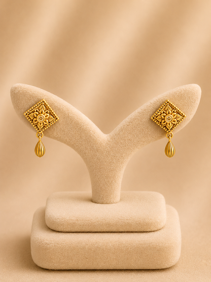 EARINGS/TOPS 92.5 SILVER GOLD POLISHED (1026)