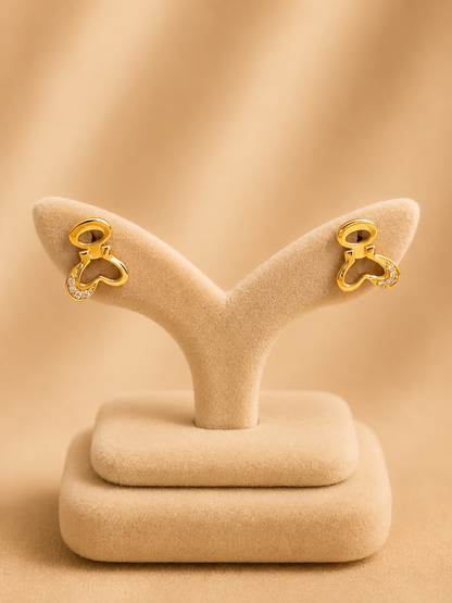 EARINGS/TOPS 92.5 SILVER GOLD POLISHED (1030)