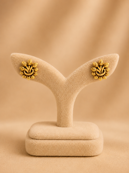 EARINGS/TOPS 92.5 SILVER GOLD POLISHED (1020)