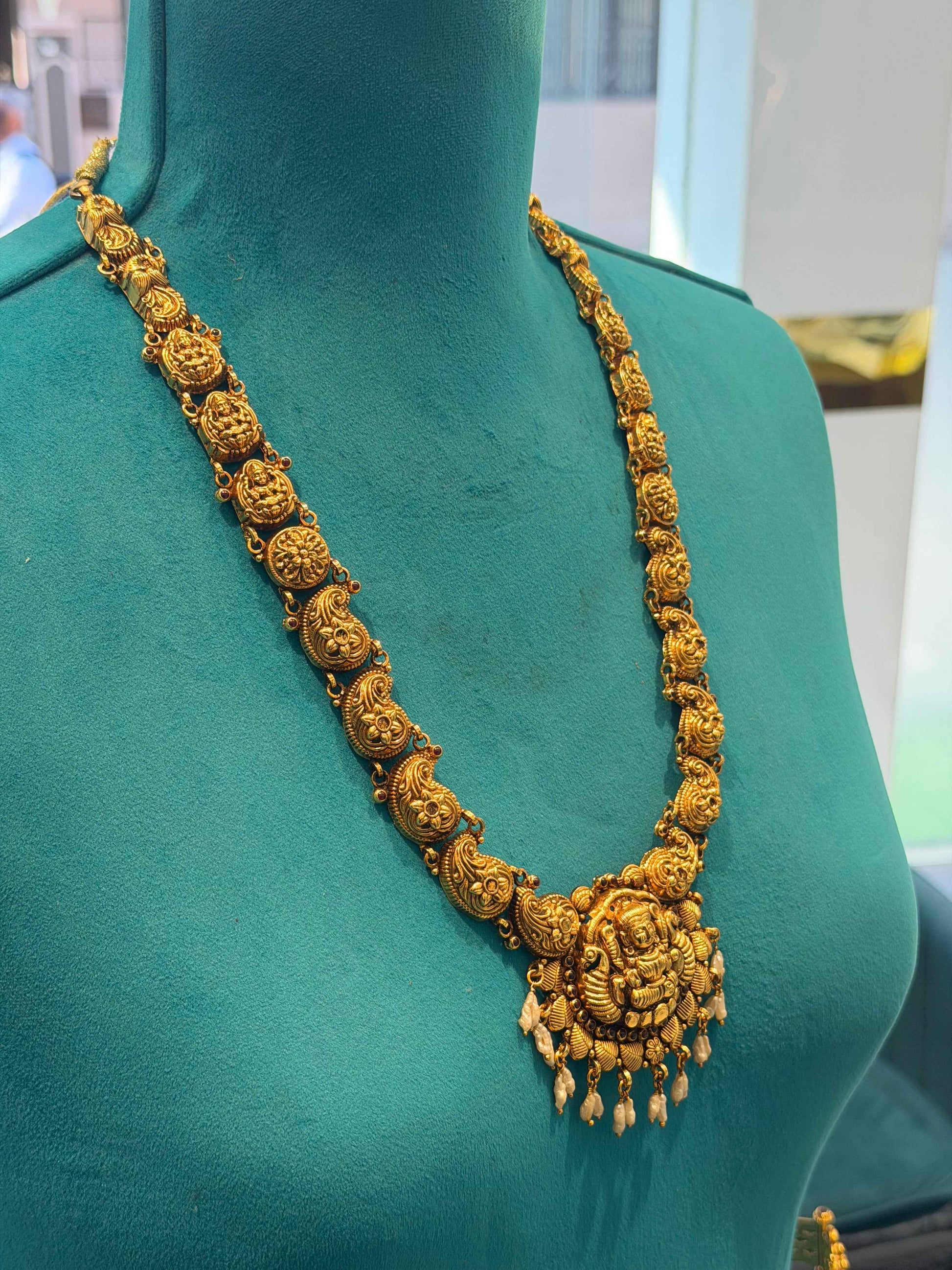 Long Necklace in 92.5 Silver Gold Polish (7126)