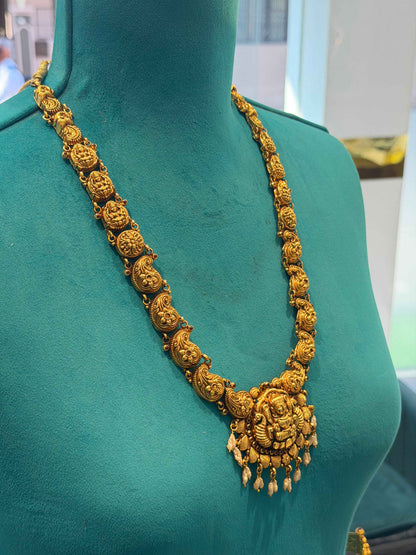 Long Necklace in 92.5 Silver Gold Polish (7126)