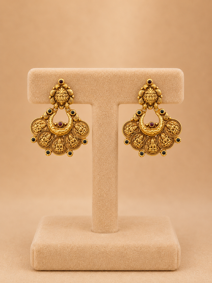 Silver Gold-Polished Jhumki Earrings – Festive