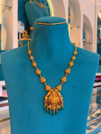 Short Necklace in 92.5 Silver Gold Polish (9825)