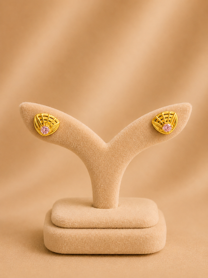 EARINGS/TOPS 92.5 SILVER GOLD POLISHED (1016)