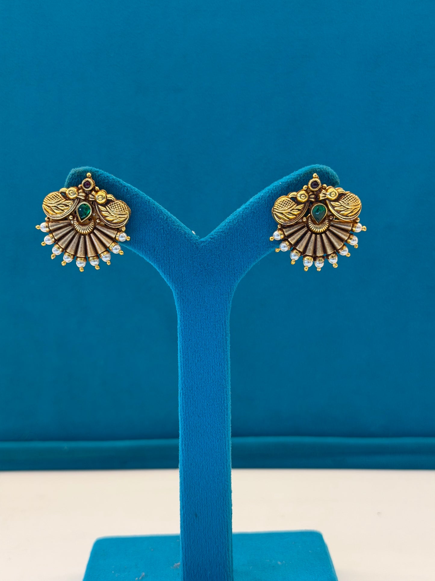 EARINGS/TOPS 92.5 SILVER GOLD POLISHED (1041)