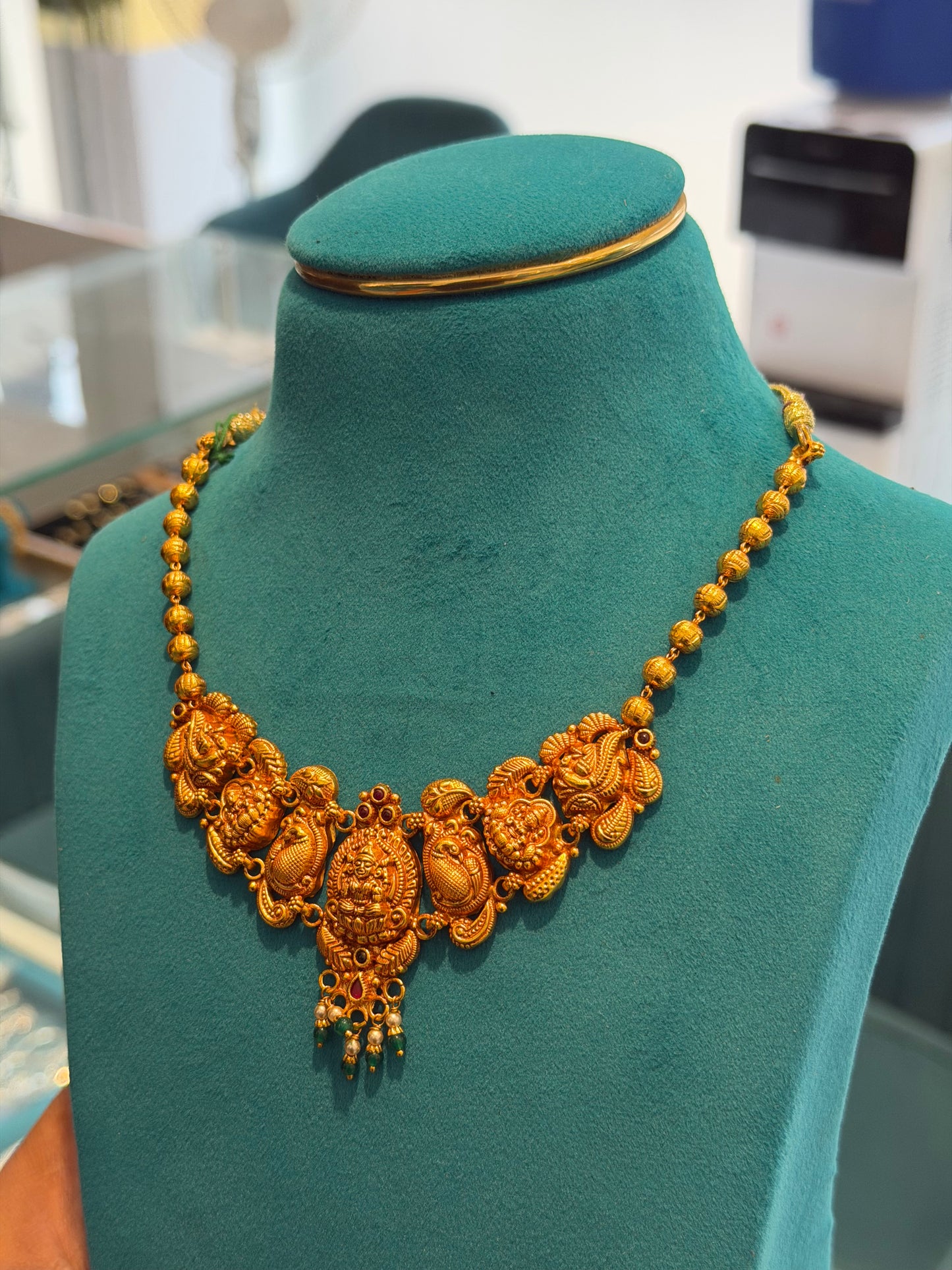 Short Necklace 92.5 Silver Gold Polish (9780)