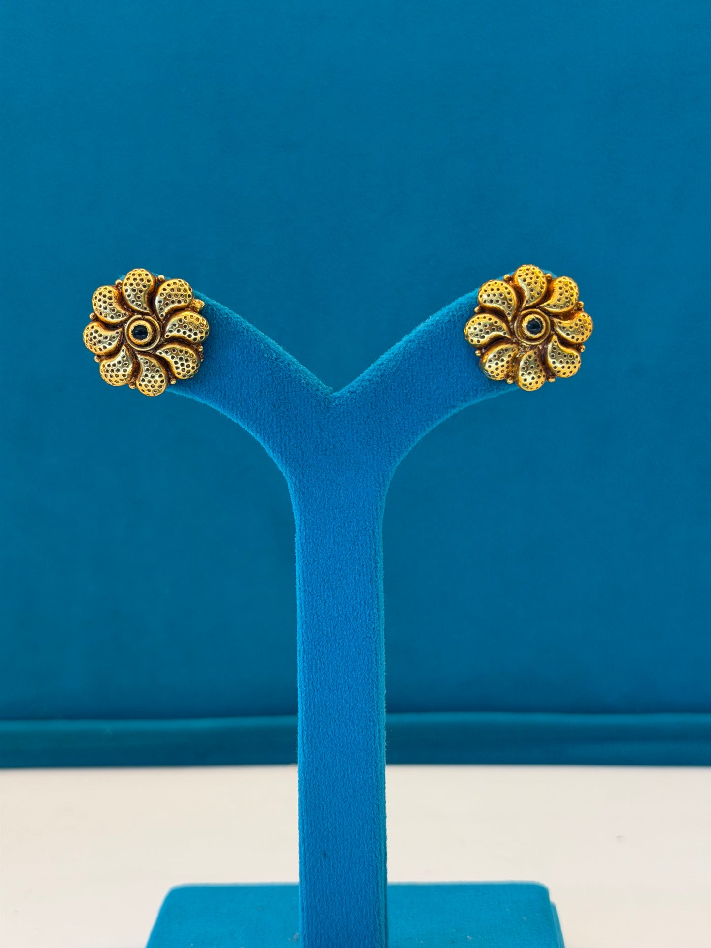 EARINGS/TOPS 92.5 SILVER GOLD POLISHED (1039)