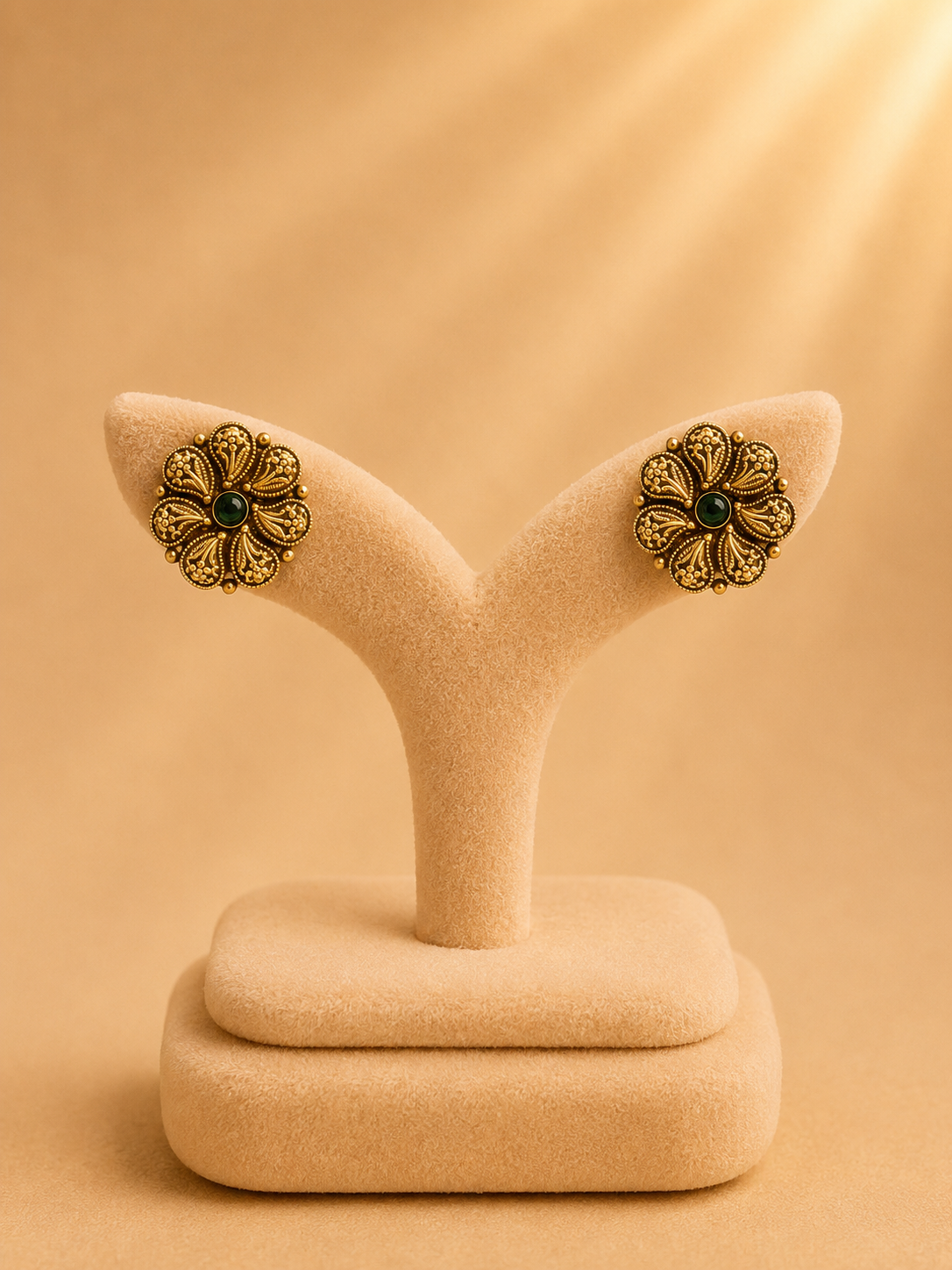 EARINGS/TOPS 92.5 SILVER GOLD POLISHED (1043)