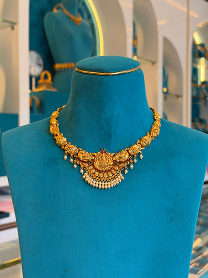 Short Necklace in 92.5 Silver Gold Polish (9818)
