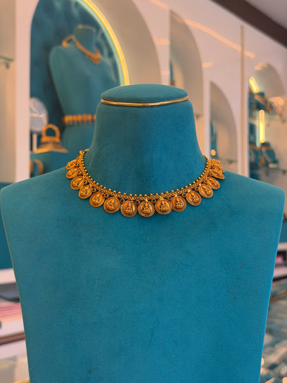 Short Necklace in 92.5 Silver Gold Polish (9845)