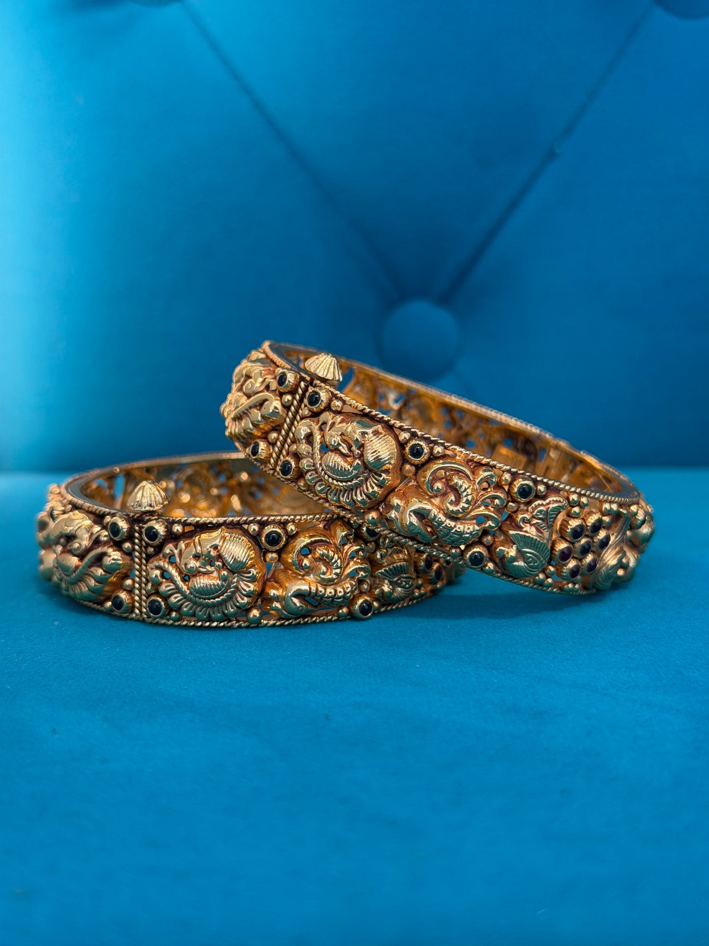BANGLE 92.5 SILVER GOLD POLISHED (2663)