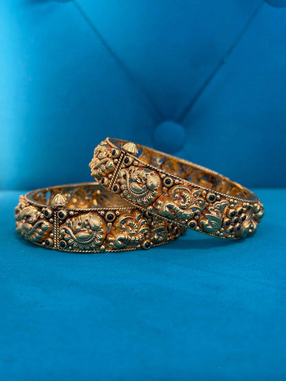 BANGLE 92.5 SILVER GOLD POLISHED (2663)