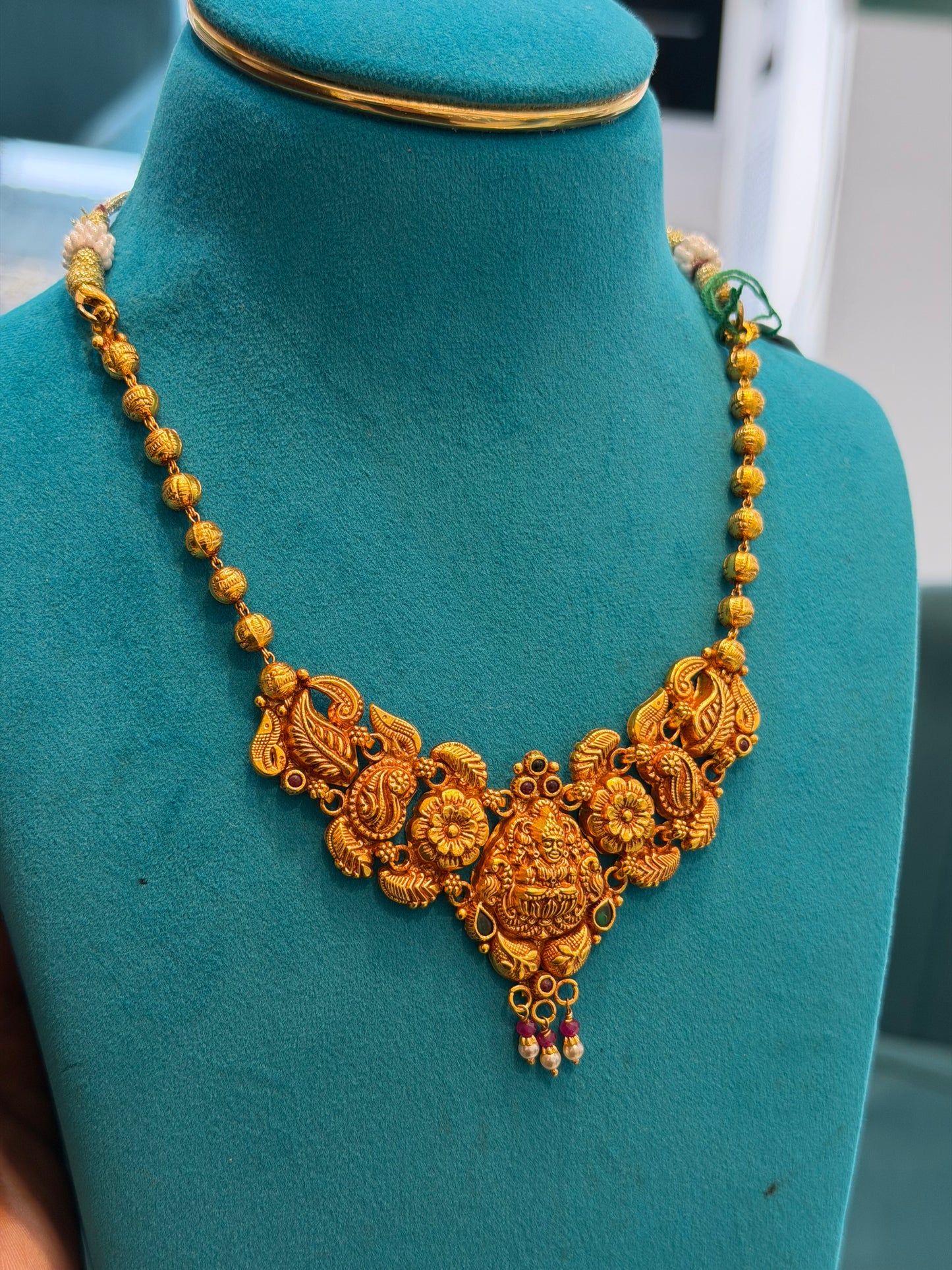 Short Necklace 92.5 Silver Gold Polish (9771)