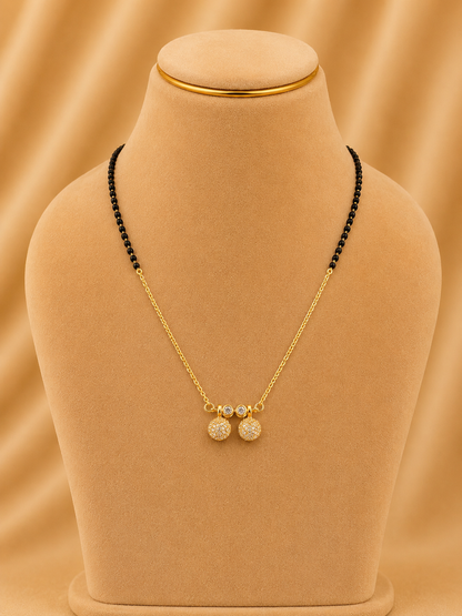 MANGALYA / MANGALSUTAR FANCY CHAIN 92.5 SILVER GOLD POLISHED (4590)