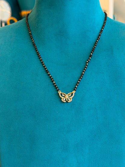 MANGALYA / MANGALSUTAR FANCY CHAIN 92.5 SILVER GOLD POLISHED (4587)