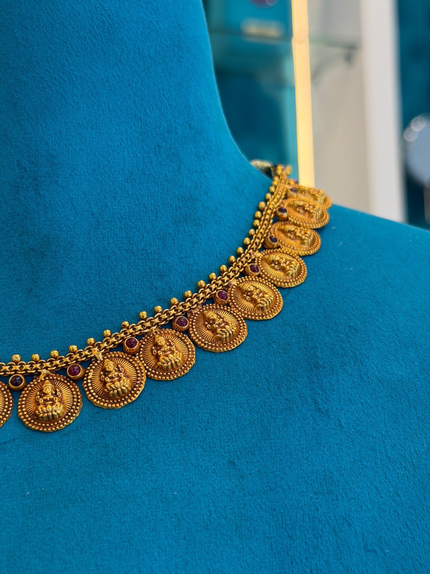 Short Kaas Necklace in 92.5 Silver Gold Polish
(9795)
