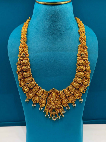 Long Necklace in 92.5 Silver Gold Polish (7129)