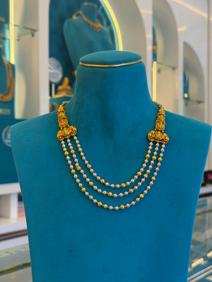 Beads Chain Fancy in 92.5 Silver Gold Polished(6774)
