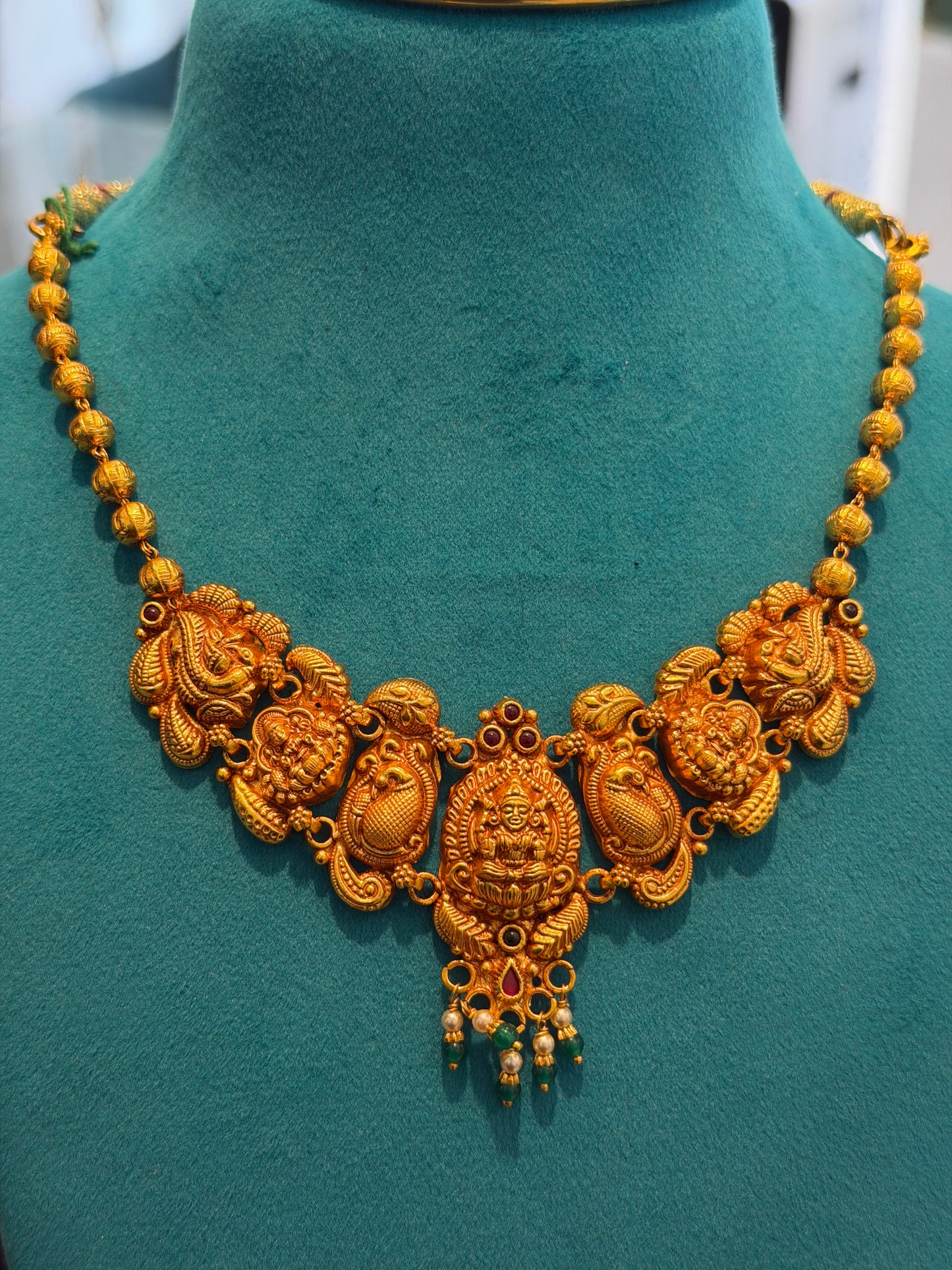 Short Necklace 92.5 Silver Gold Polish (9780)