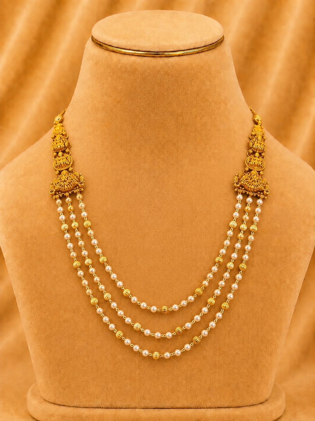 Beads Chain Fancy in 92.5 Silver Gold Polished(6773)