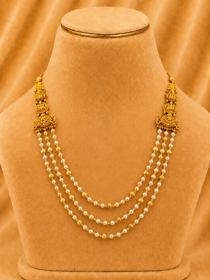 Beads Chain Fancy in 92.5 Silver Gold Polished(6773)