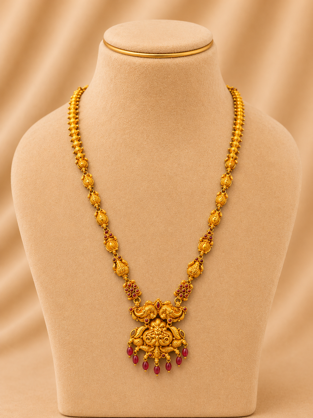 Long Necklace in 92.5 Silver Gold Polish (7126) (Copy)