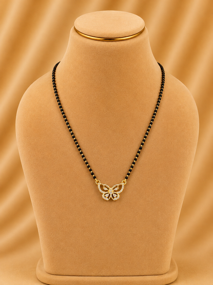 MANGALYA / MANGALSUTAR FANCY CHAIN 92.5 SILVER GOLD POLISHED (4587)