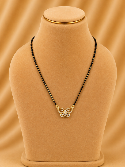 MANGALYA / MANGALSUTAR FANCY CHAIN 92.5 SILVER GOLD POLISHED (4587)