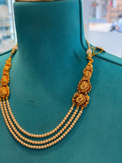 Beads Chain in 92.5 Silver Gold Polished (6732)