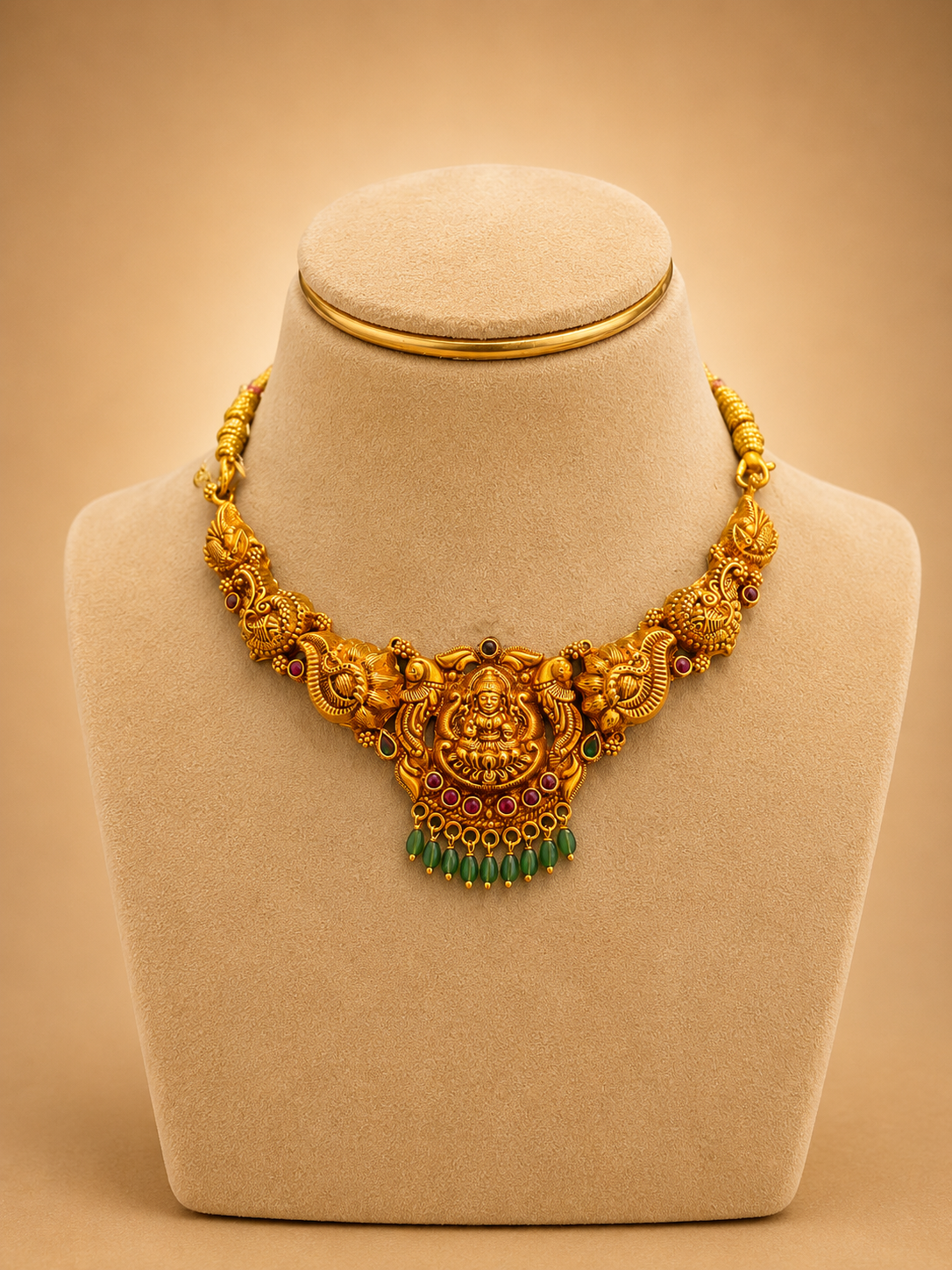 Short Necklace 92.5 Silver Gold Polish (9778)