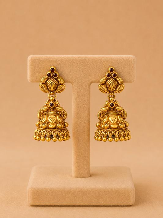 JUMKI 92.5 SILVER GOLD POLISHED (51234) - AURA925.COM